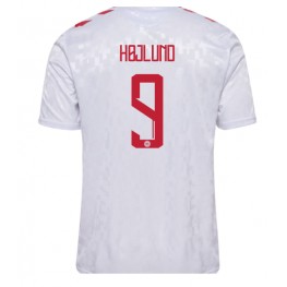 Denemarken Rasmus Hojlund #9 Uit tenue EK 2024 Korte Mouw
